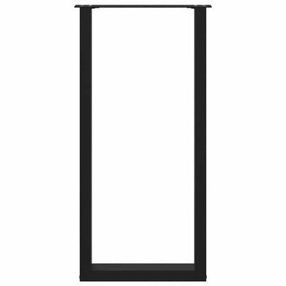 Bar Table Legs U-Shaped 2 pcs Black 50x(100-101) cm Steel