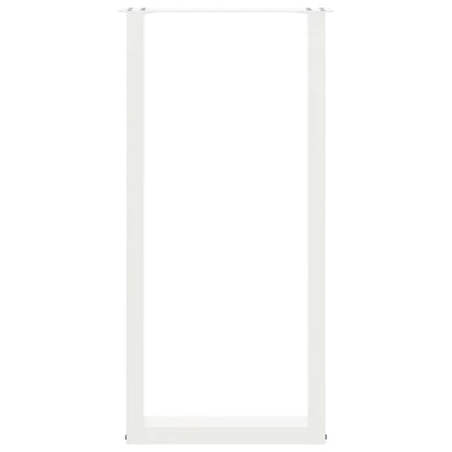 Bar Table Legs U-Shaped 2 pcs White 50x(100-101) cm Steel