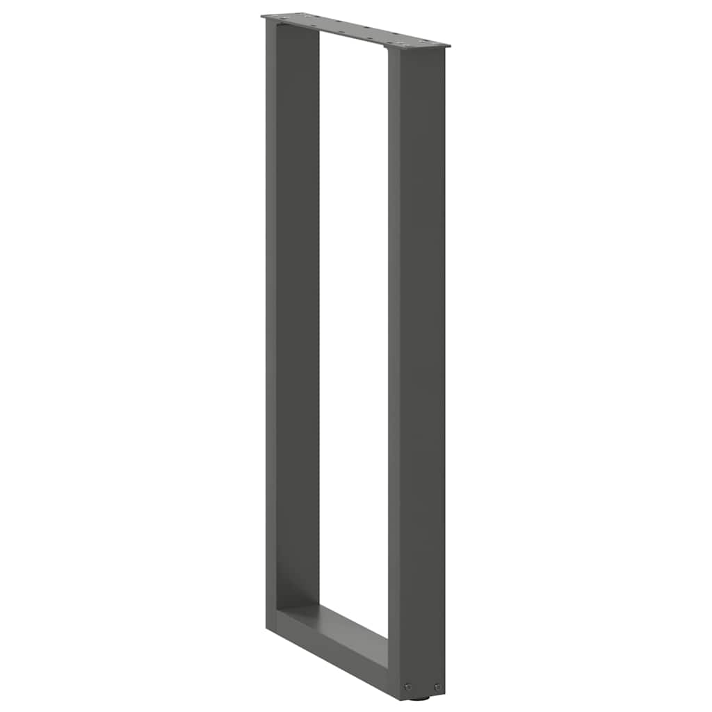 Bar Table Legs U-Shaped 2 pcs Anthracite 50x(100-101) cm Steel
