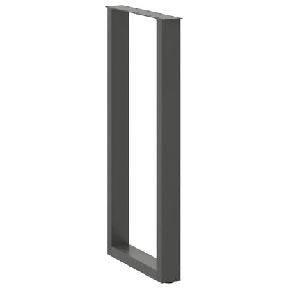 Bar Table Legs U-Shaped 2 pcs Anthracite 50x(100-101) cm Steel