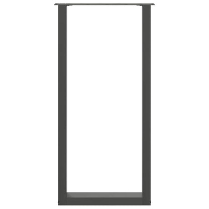 Bar Table Legs U-Shaped 2 pcs Anthracite 50x(100-101) cm Steel