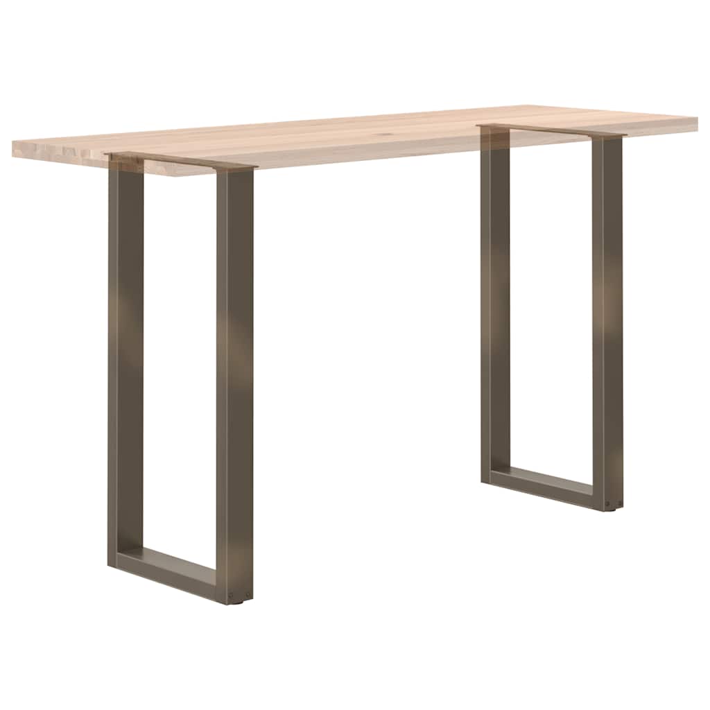 Bar Table Legs U-Shaped 2 pcs Natural Steel 50x(100-101) cm Steel