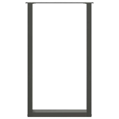Bar Table Legs U-Shaped 2 pcs Anthracite 60x(100-101) cm Steel