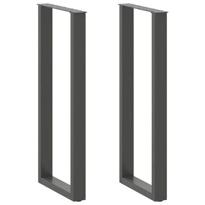 Bar Table Legs U-Shaped 2 pcs Anthracite 40x(110-111) cm Steel