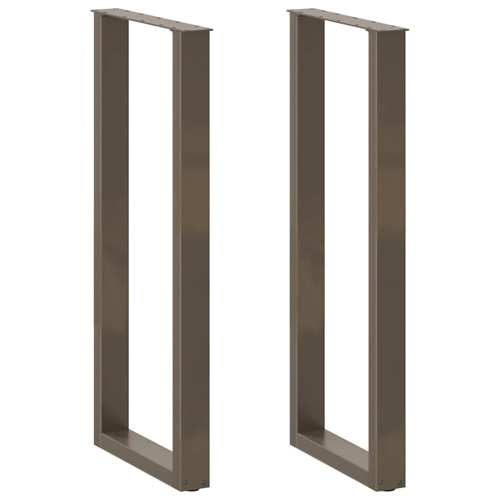 Bar Table Legs U-Shaped 2 pcs Natural Steel 40x(110-111) cm Steel