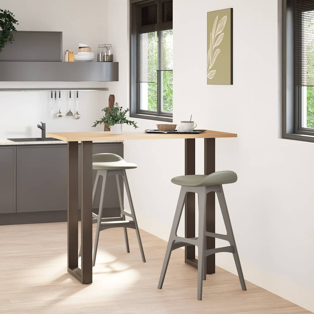 Bar Table Legs U-Shaped 2 pcs Natural Steel 40x(110-111) cm Steel