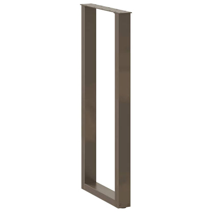 Bar Table Legs U-Shaped 2 pcs Natural Steel 40x(110-111) cm Steel