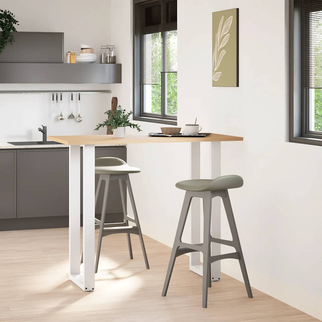 Bar Table Legs U-Shaped 2 pcs White 50x(110-111) cm Steel