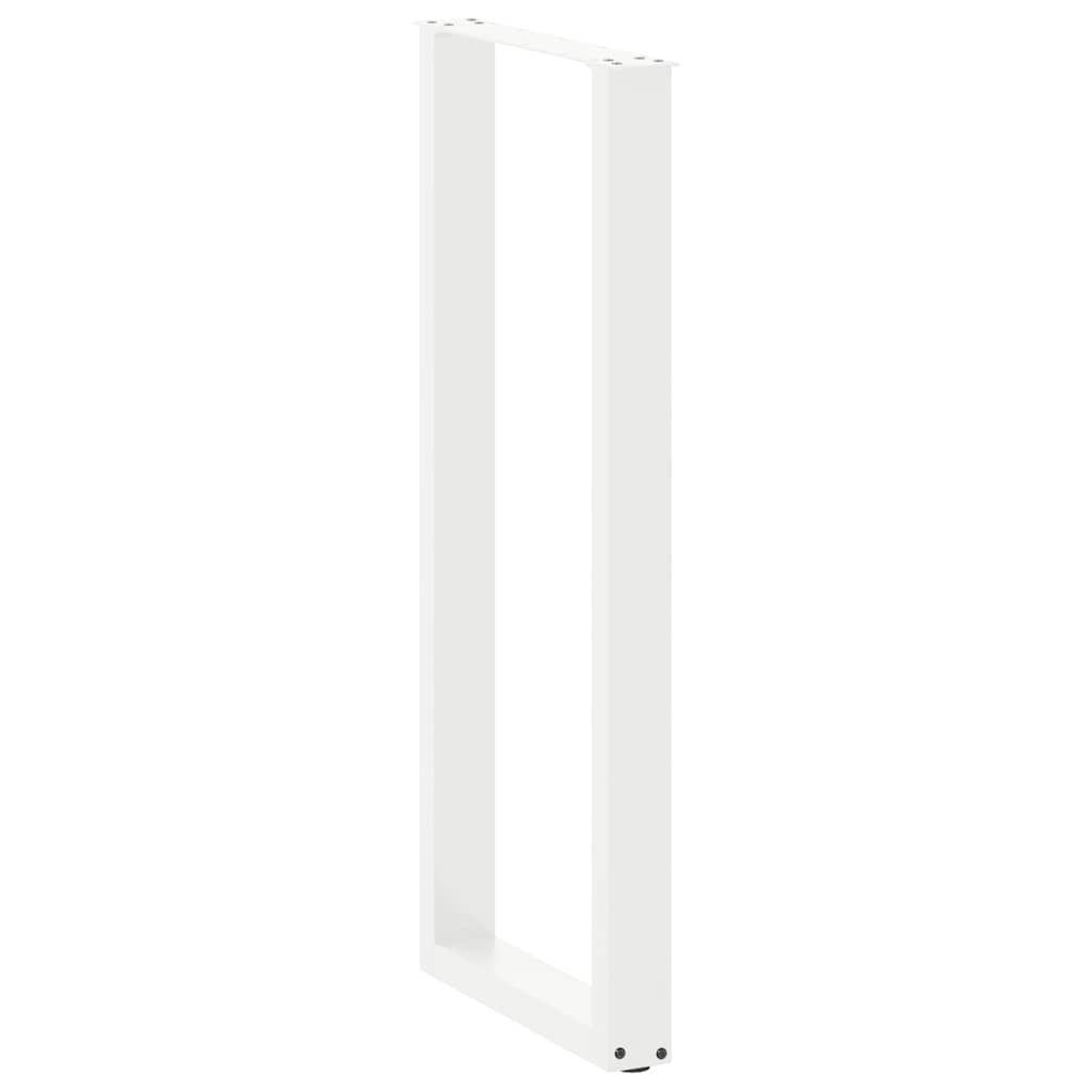 Bar Table Legs U-Shaped 2 pcs White 50x(110-111) cm Steel
