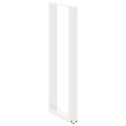 Bar Table Legs U-Shaped 2 pcs White 50x(110-111) cm Steel