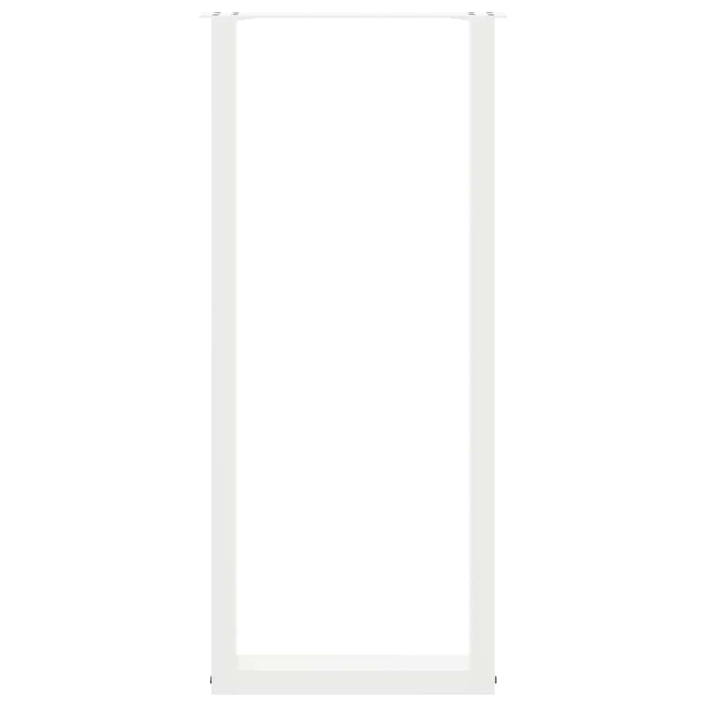 Bar Table Legs U-Shaped 2 pcs White 50x(110-111) cm Steel
