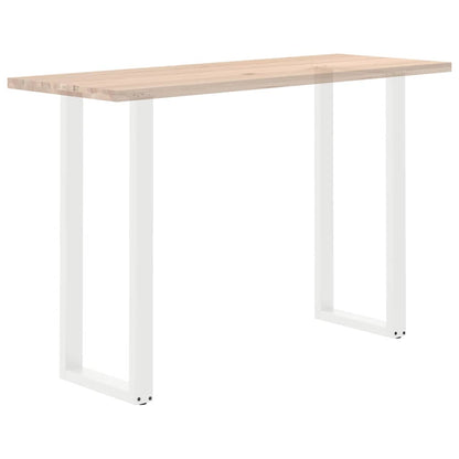 Bar Table Legs U-Shaped 2 pcs White 50x(110-111) cm Steel