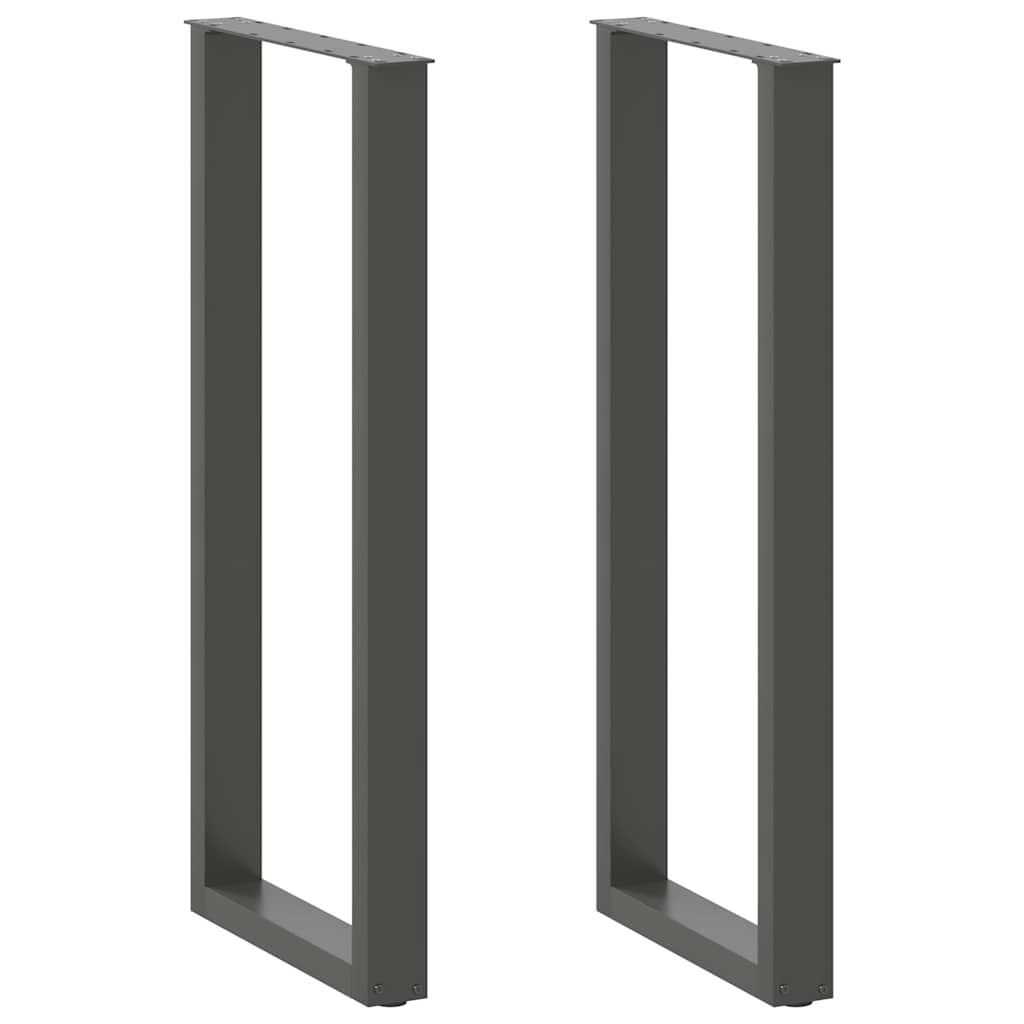 Bar Table Legs U-Shaped 2 pcs Anthracite 50x(110-111) cm Steel
