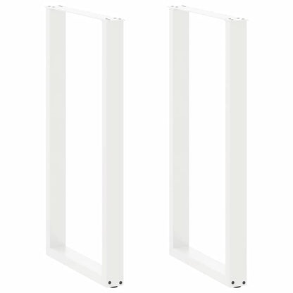 Bar Table Legs U-Shaped 2 pcs White 60x(110-111) cm Steel
