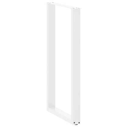 Bar Table Legs U-Shaped 2 pcs White 60x(110-111) cm Steel