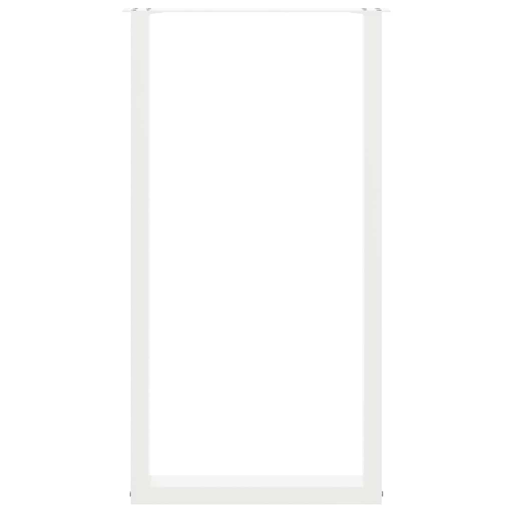 Bar Table Legs U-Shaped 2 pcs White 60x(110-111) cm Steel