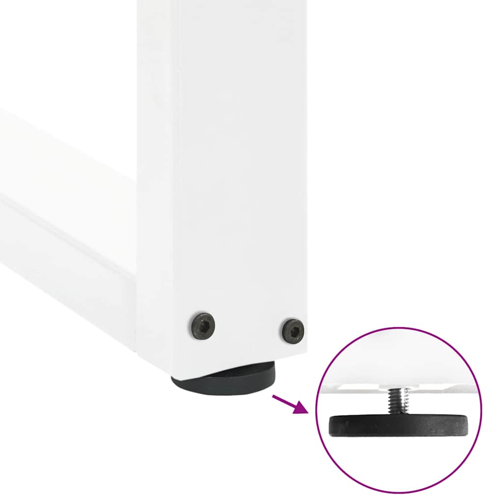 Bar Table Legs U-Shaped 2 pcs White 60x(110-111) cm Steel