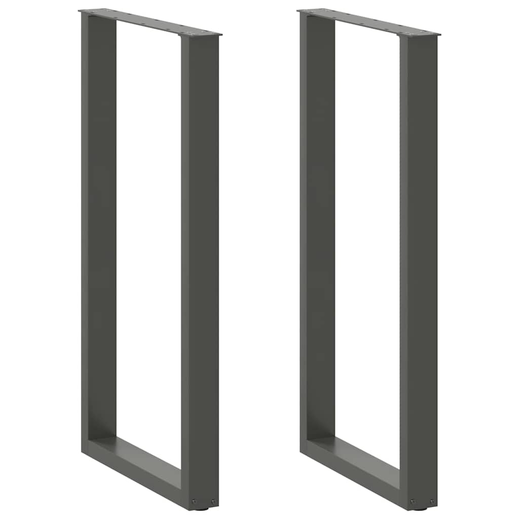 Bar Table Legs U-Shaped 2 pcs Anthracite 60x(110-111) cm Steel