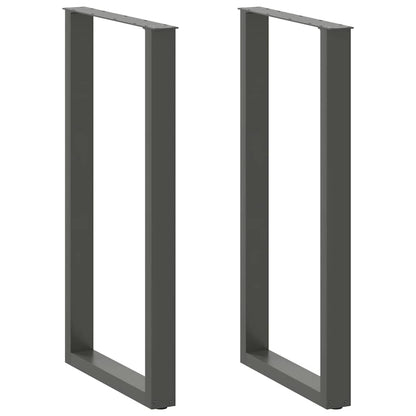 Bar Table Legs U-Shaped 2 pcs Anthracite 60x(110-111) cm Steel