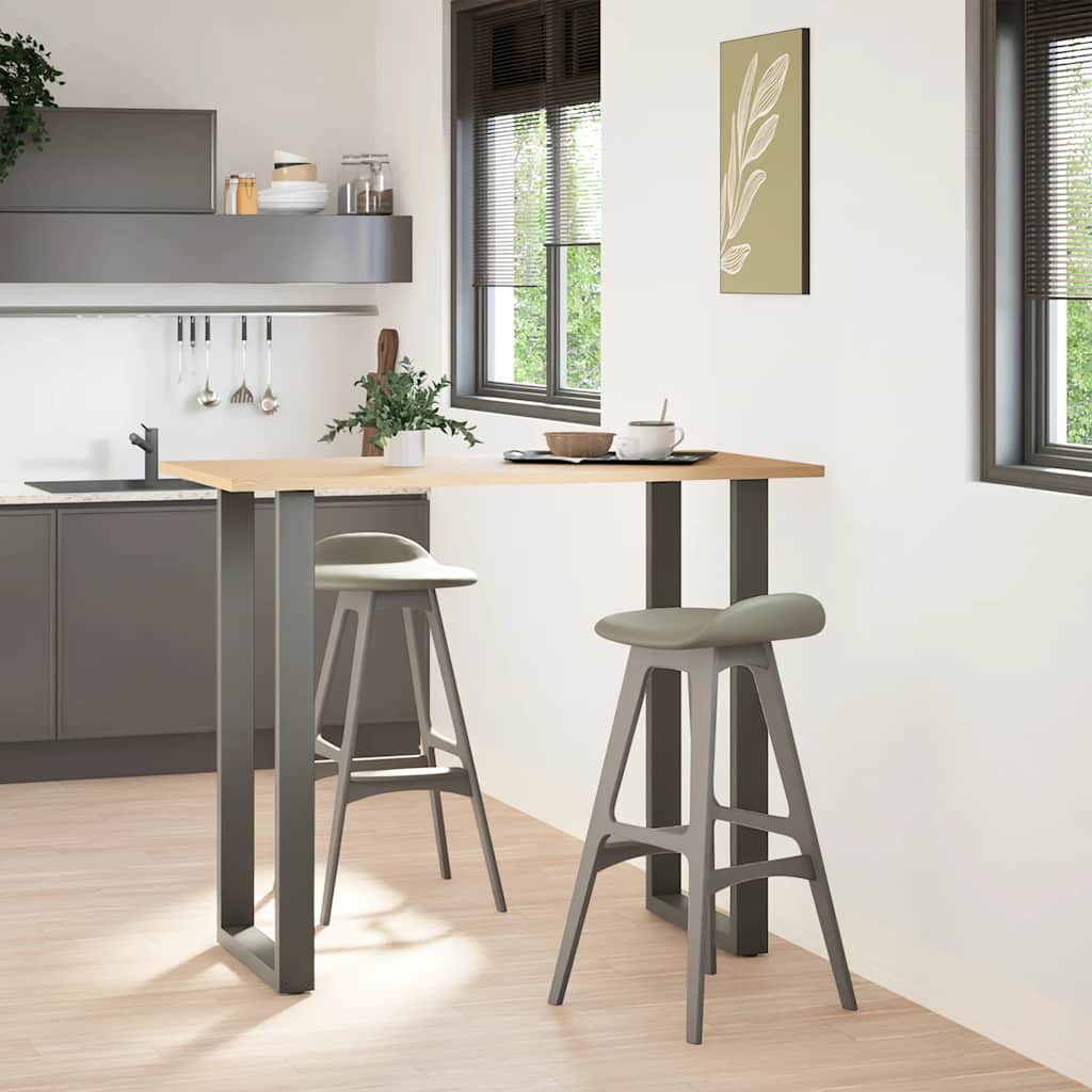 Bar Table Legs U-Shaped 2 pcs Anthracite 60x(110-111) cm Steel