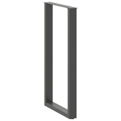 Bar Table Legs U-Shaped 2 pcs Anthracite 60x(110-111) cm Steel