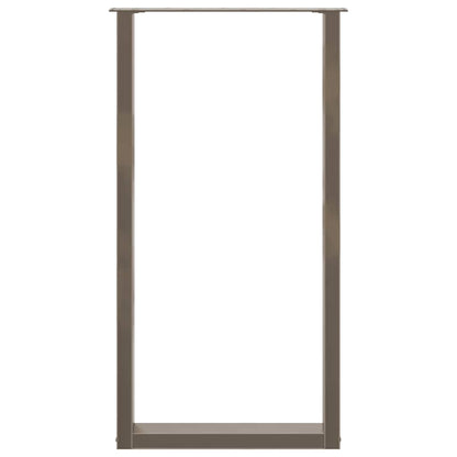 Bar Table Legs U-Shaped 2 pcs Natural Steel 60x(110-111) cm Steel