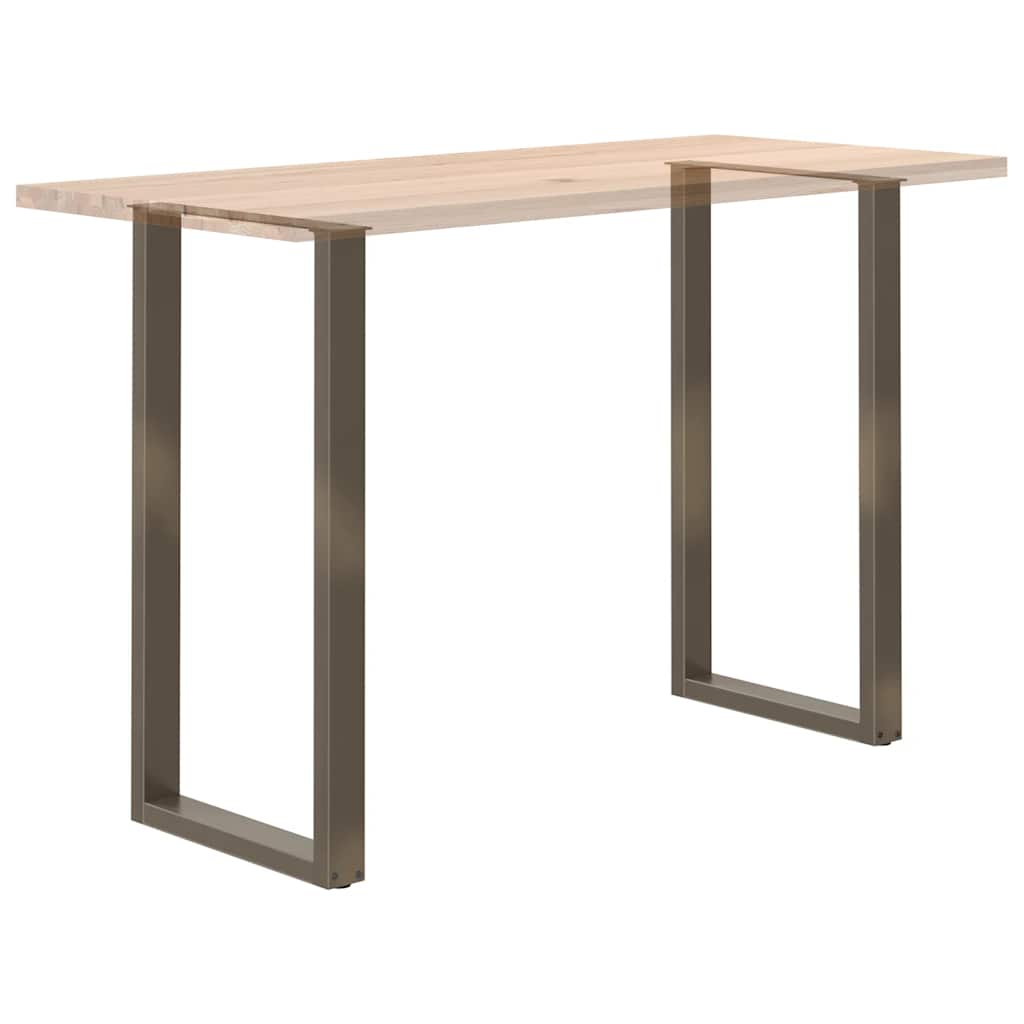 Bar Table Legs U-Shaped 2 pcs Natural Steel 60x(110-111) cm Steel