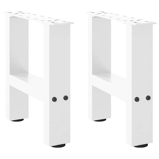 Coffee Table Legs White 2 pcs 30x(30-31) cm Steel