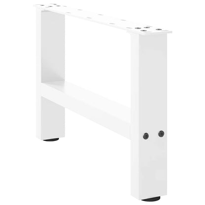 Coffee Table Legs White 2 pcs 50x(30-31) cm Steel