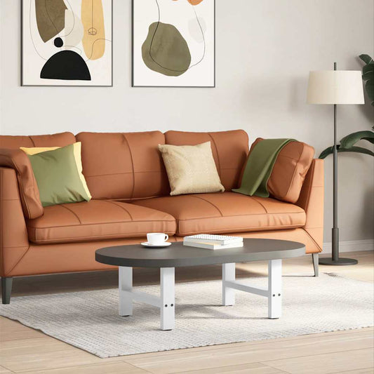 Coffee Table Legs White 2 pcs 50x(30-31) cm Steel