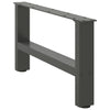 Coffee Table Legs Anthracite 2 pcs 60x(30-31) cm Steel