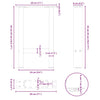 Coffee Table Legs Black 2 pcs 28x(42-43) cm Steel