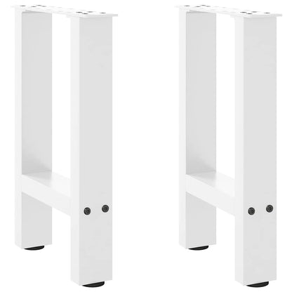 Coffee Table Legs White 2 pcs 28x(42-43) cm Steel