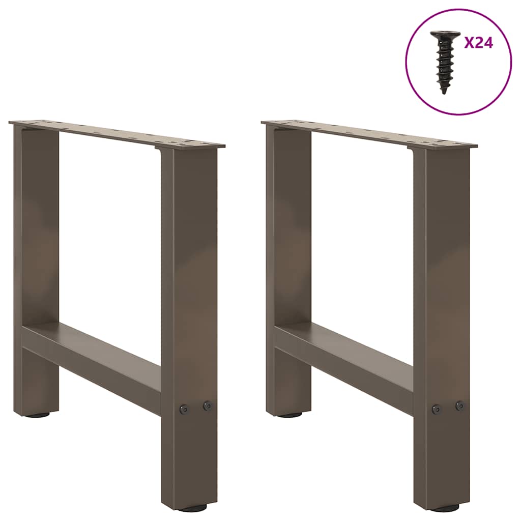 Coffee Table Legs Natural Steel 2 pcs 50x(42-43) cm Steel