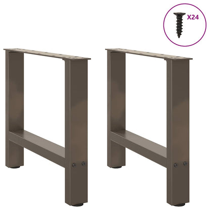 Coffee Table Legs Natural Steel 2 pcs 50x(42-43) cm Steel