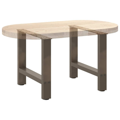 Coffee Table Legs Natural Steel 2 pcs 50x(42-43) cm Steel