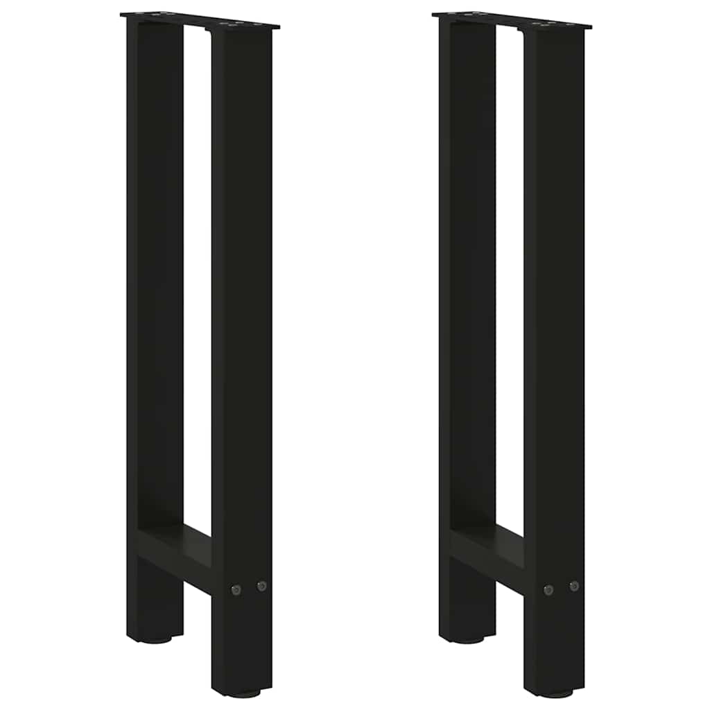 Console Table Legs Black 2 pcs 28x(72-73) cm Steel