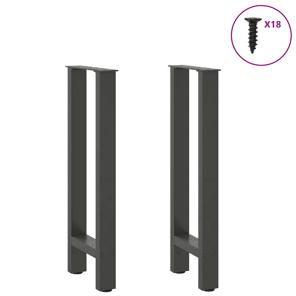 Console Table Legs Anthracite 2 pcs 28x(72-73) cm Steel