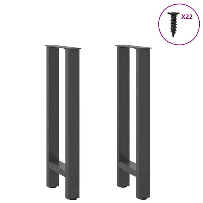 Coffee Table Legs Anthracite 2 pcs 38x(72-73) cm Steel