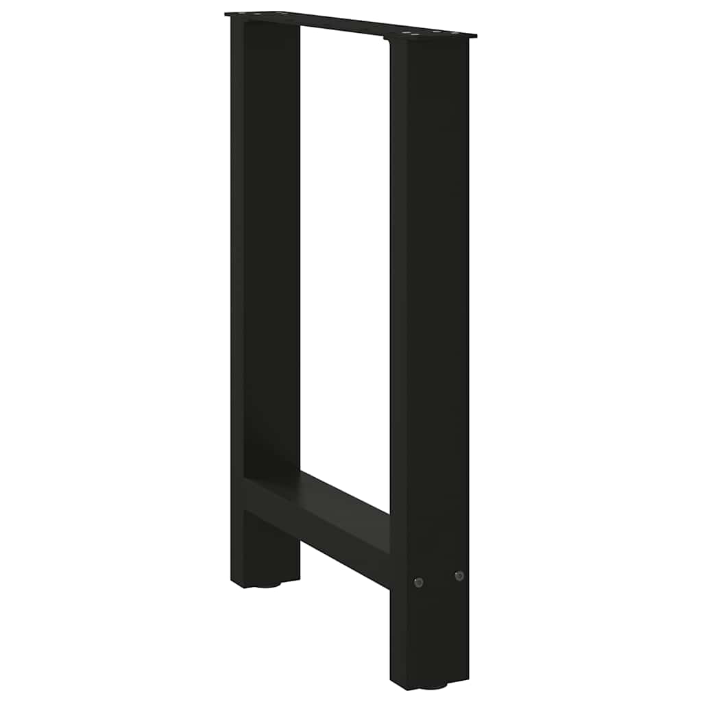 Dining Table Legs Black 2 pcs 50x(72-73) cm Steel