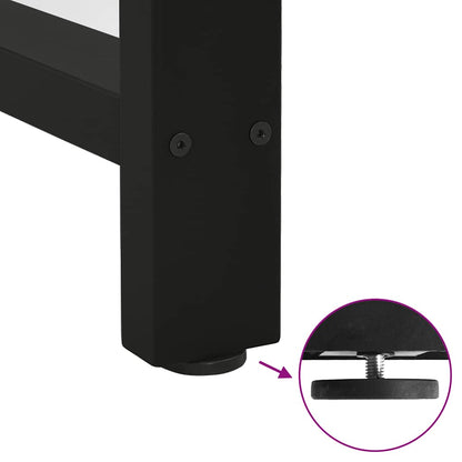 Dining Table Legs Black 2 pcs 50x(72-73) cm Steel