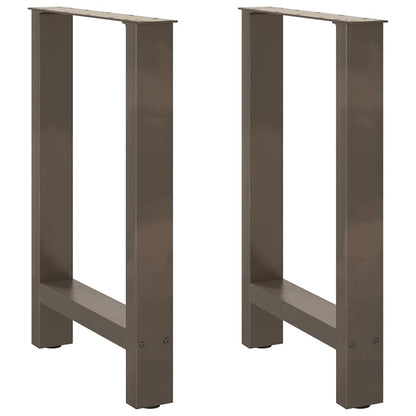 Dining Table Legs Natural Steel 2 pcs 50x(72-73) cm Steel
