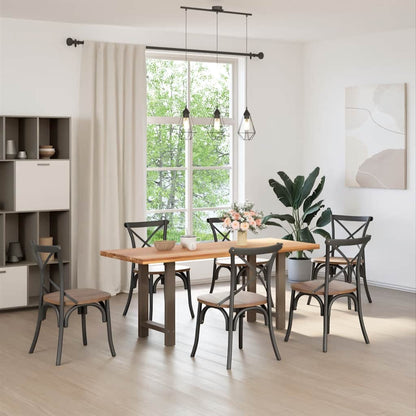 Dining Table Legs Natural Steel 2 pcs 50x(72-73) cm Steel