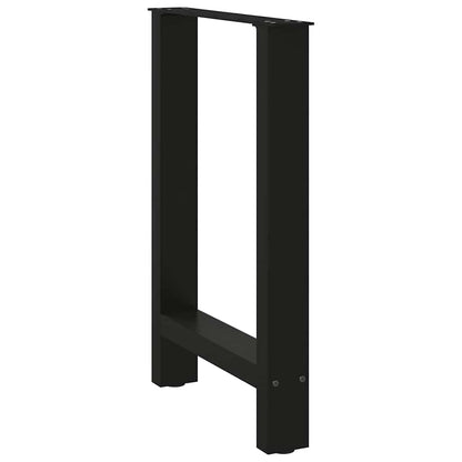 Dining Table Legs Black 2 pcs 60x(72-73) cm Steel