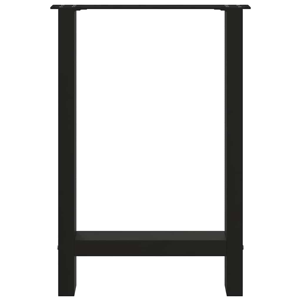 Dining Table Legs Black 2 pcs 60x(72-73) cm Steel