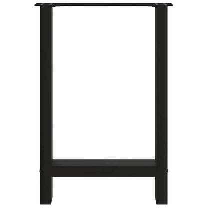 Dining Table Legs Black 2 pcs 60x(72-73) cm Steel