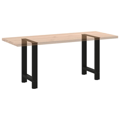 Dining Table Legs Black 2 pcs 60x(72-73) cm Steel