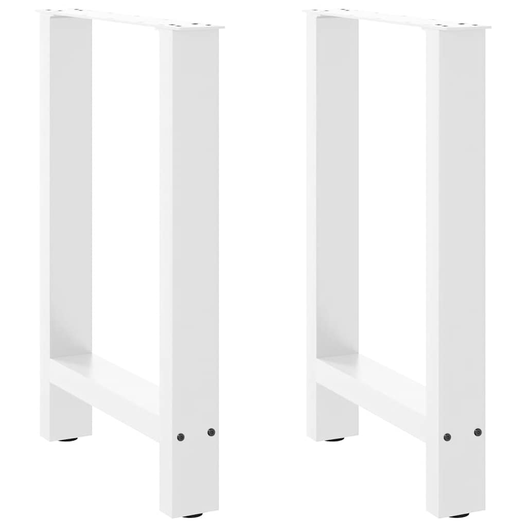 Dining Table Legs White 2 pcs 60x(72-73) cm Steel