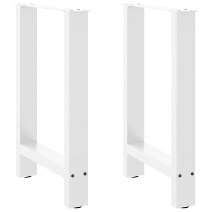 Dining Table Legs White 2 pcs 60x(72-73) cm Steel