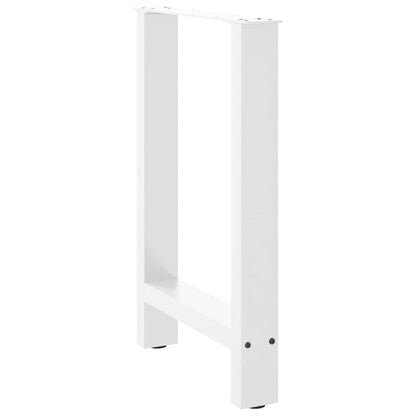 Dining Table Legs White 2 pcs 60x(72-73) cm Steel